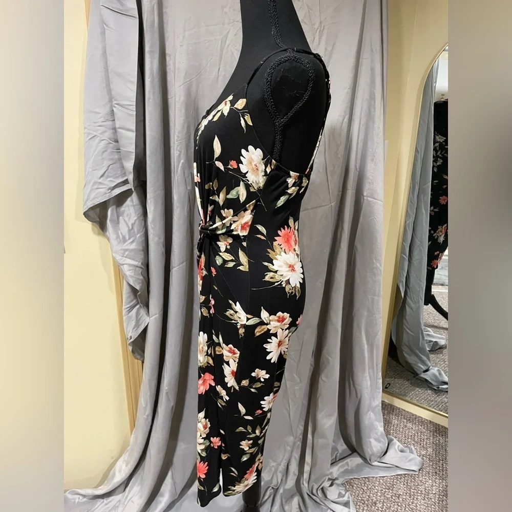 Nine Britton Black Floral Midi Dress - Picture 5 of 7